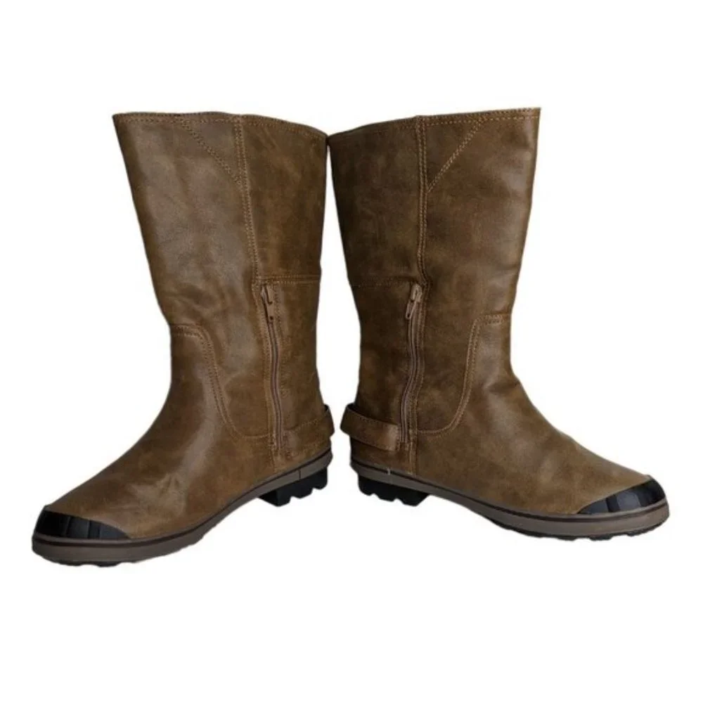Thinsulate 3M Tall Buckled Winter Boots 200 Count - Brown - Size 7 EUC